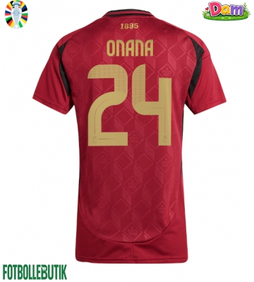 Belgien Amadou Onana #24 Hemmatröja Kvinnor EM 2024 Kortärmad